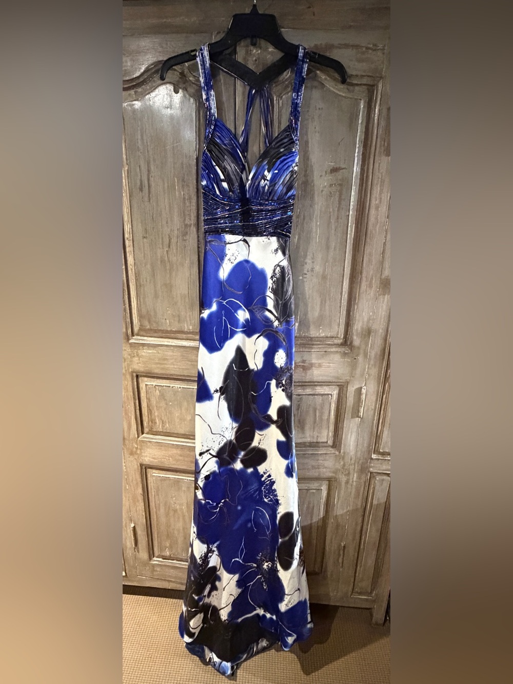 Cache Vintage Floral Evening Maxi Dress